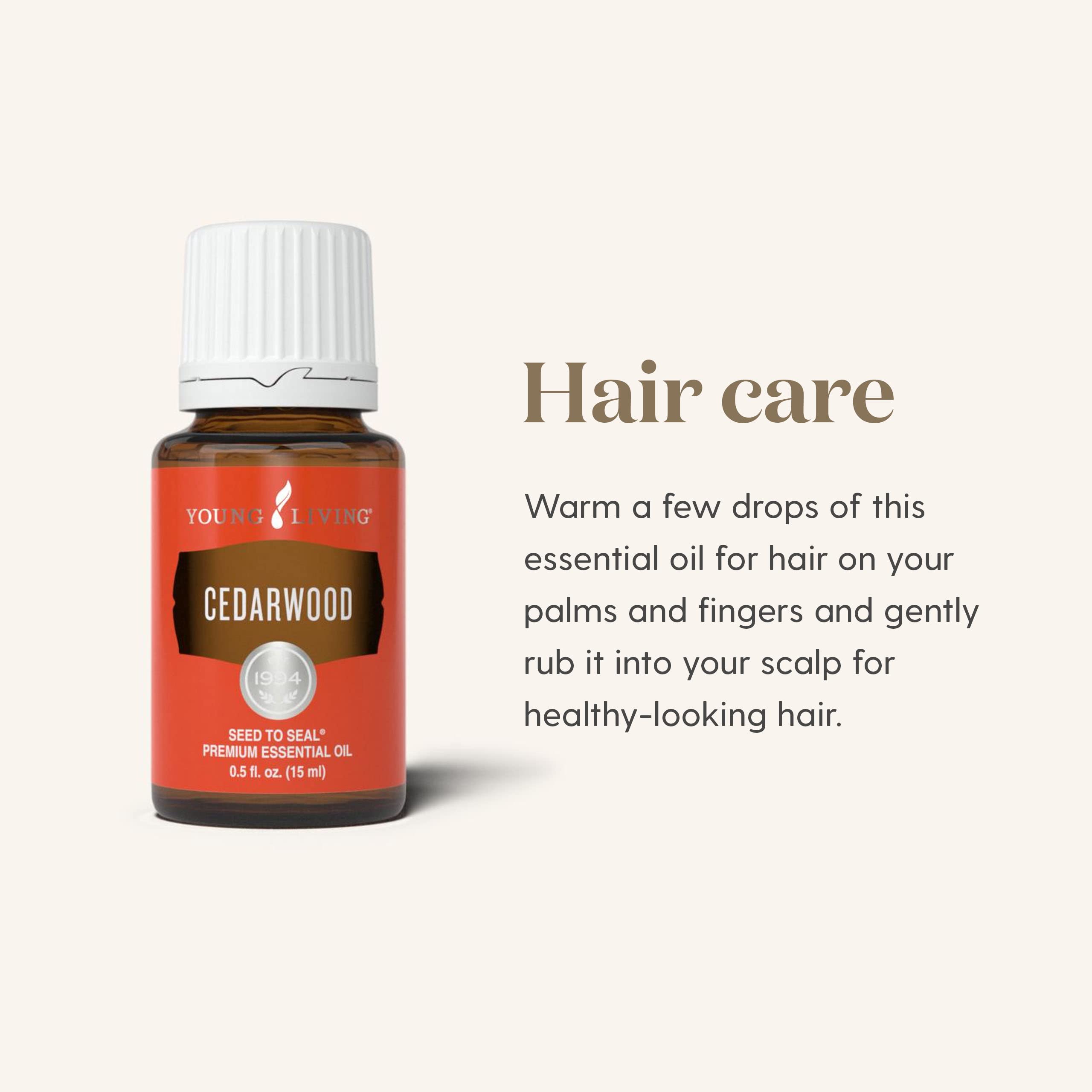 Cedarwood Essential Oil 15ml – Calming, Nourishing for Skin, Hair & Scalp | Young Living