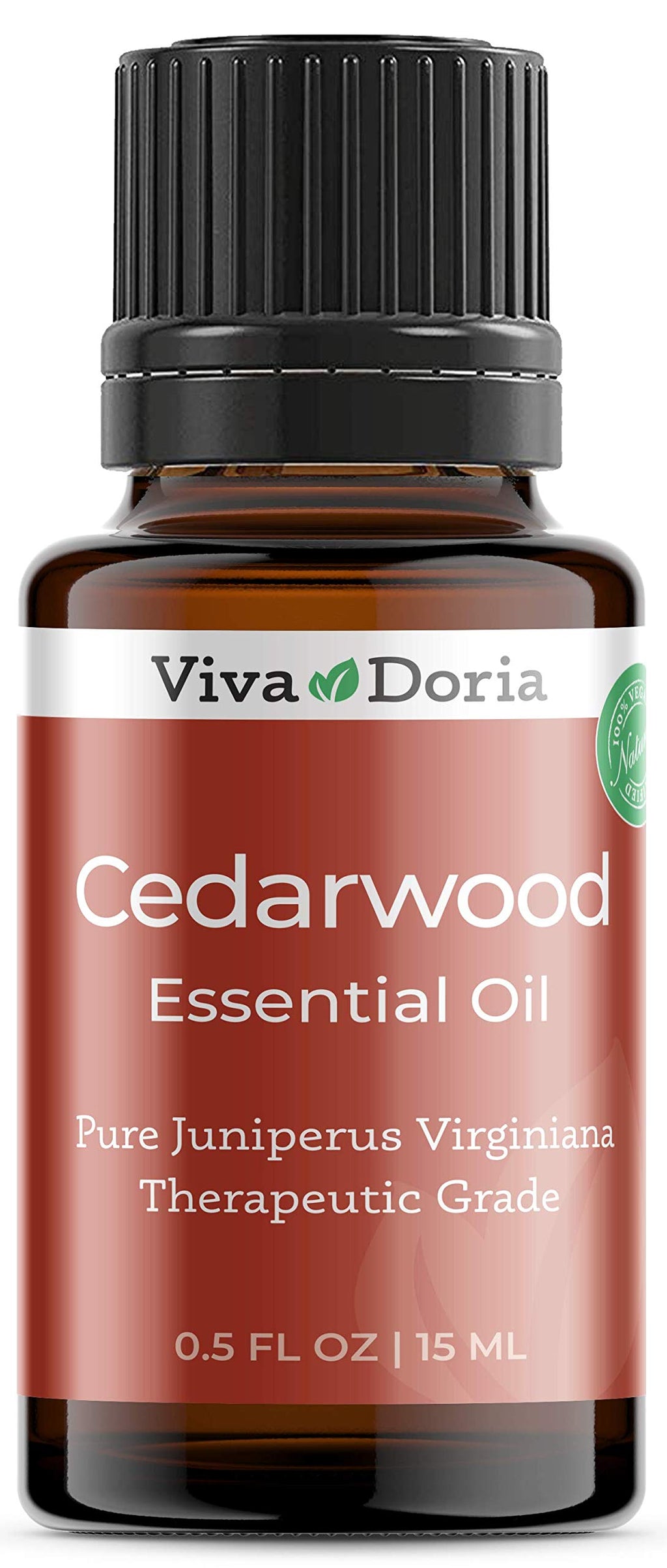 Viva Doria Cedarwood Essential Oil | 100% Pure, Undiluted, 15 mL | Therapeutic Grade