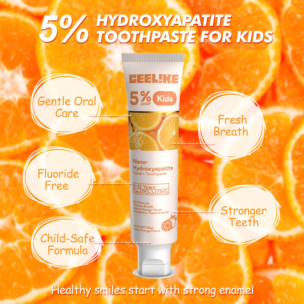 CEELIKE Hydroxyapatite Toothpaste & Kids Set – Strengthens Teeth & Enamel