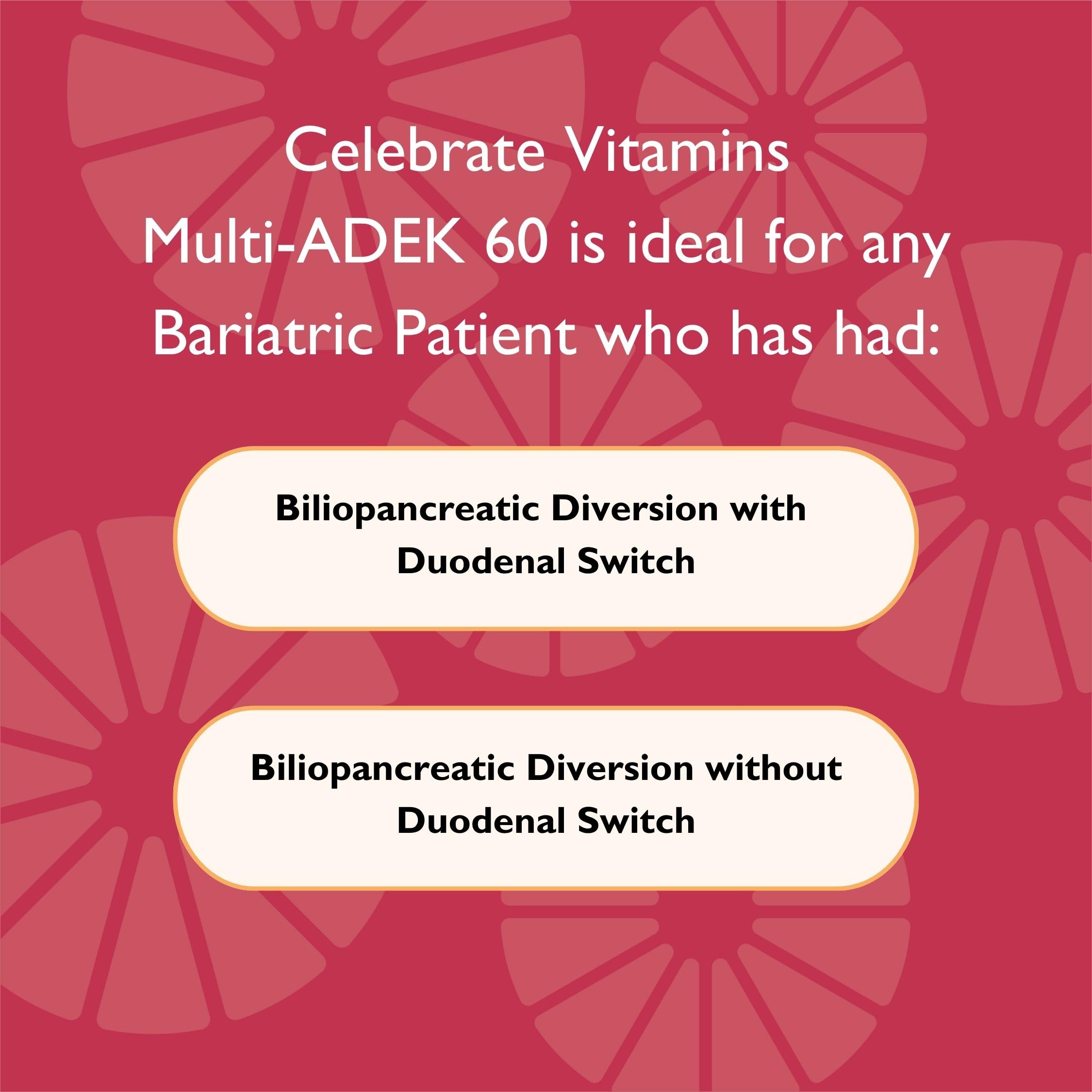 Celebrate Vitamins Multi ADEK Chewables with 60mg Iron | Bariatric Daily Multivitamin, Grape (60 Tablets) - Duodenal Switch & SADI/SIPS