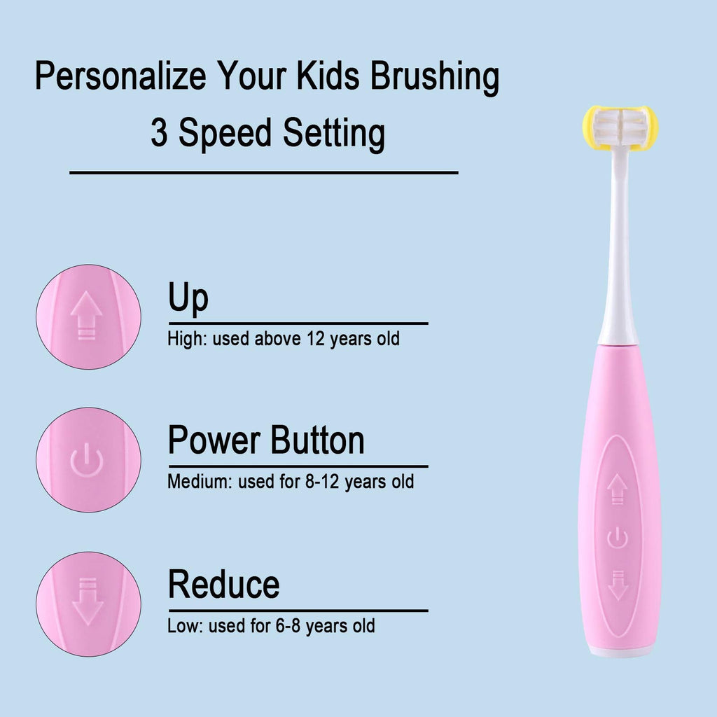 Cellena Kids Auto Toothbrush U31 – Pink Regular, Sonic Electric, 2 Brush Heads