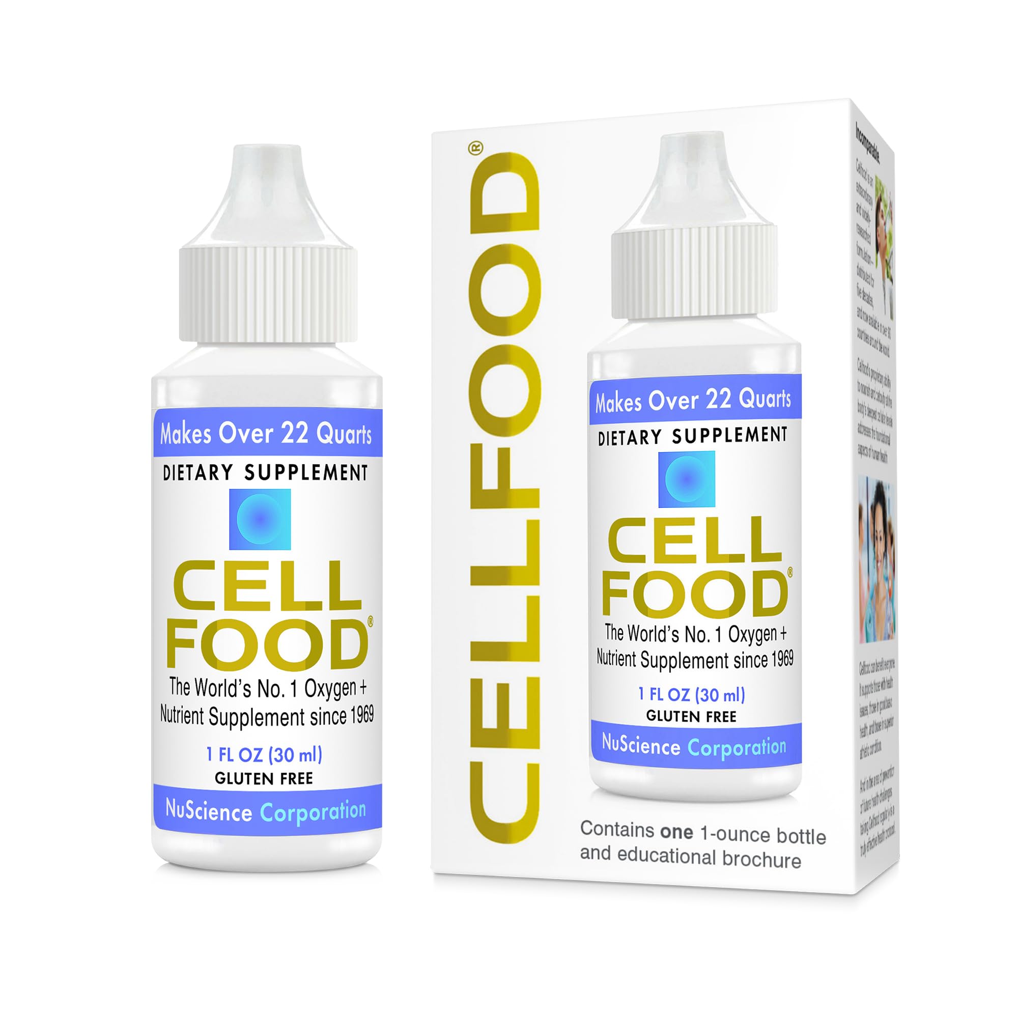 Cellfood Oxygen Boost – 1 fl oz, 10 Pack | Liquid Oxygen Supplement for Energy & Wellness | Gluten Free & Kosher