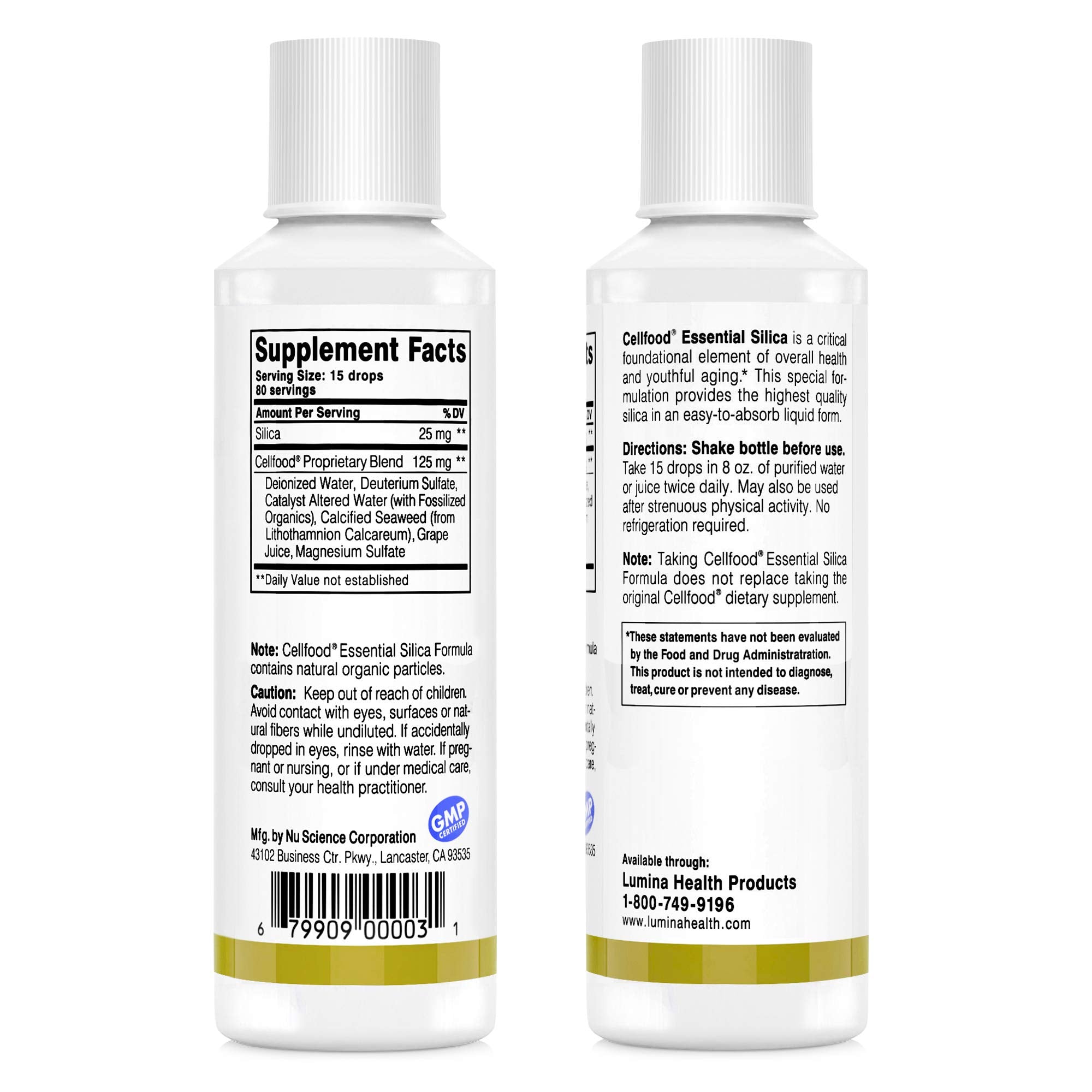 Cellfood Essential Silica Anti-Aging Formula – 4 oz, 2 Pack | Supports Bones, Joints, Hair, Skin, Nails