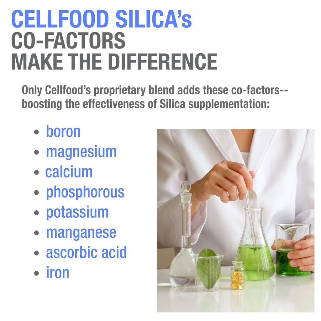 Cellfood Essential Silica Anti-Aging Formula – 4 oz, 2 Pack | Supports Bones, Joints, Hair, Skin, Nails