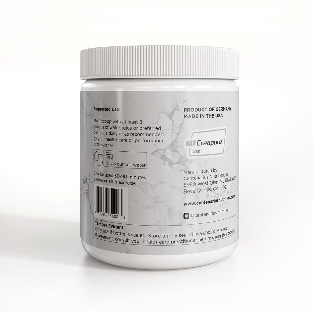 Centenarius Nutrition Creapure® Creatine Monohydrate Powder – Unflavored Micronized for Strength & Endurance