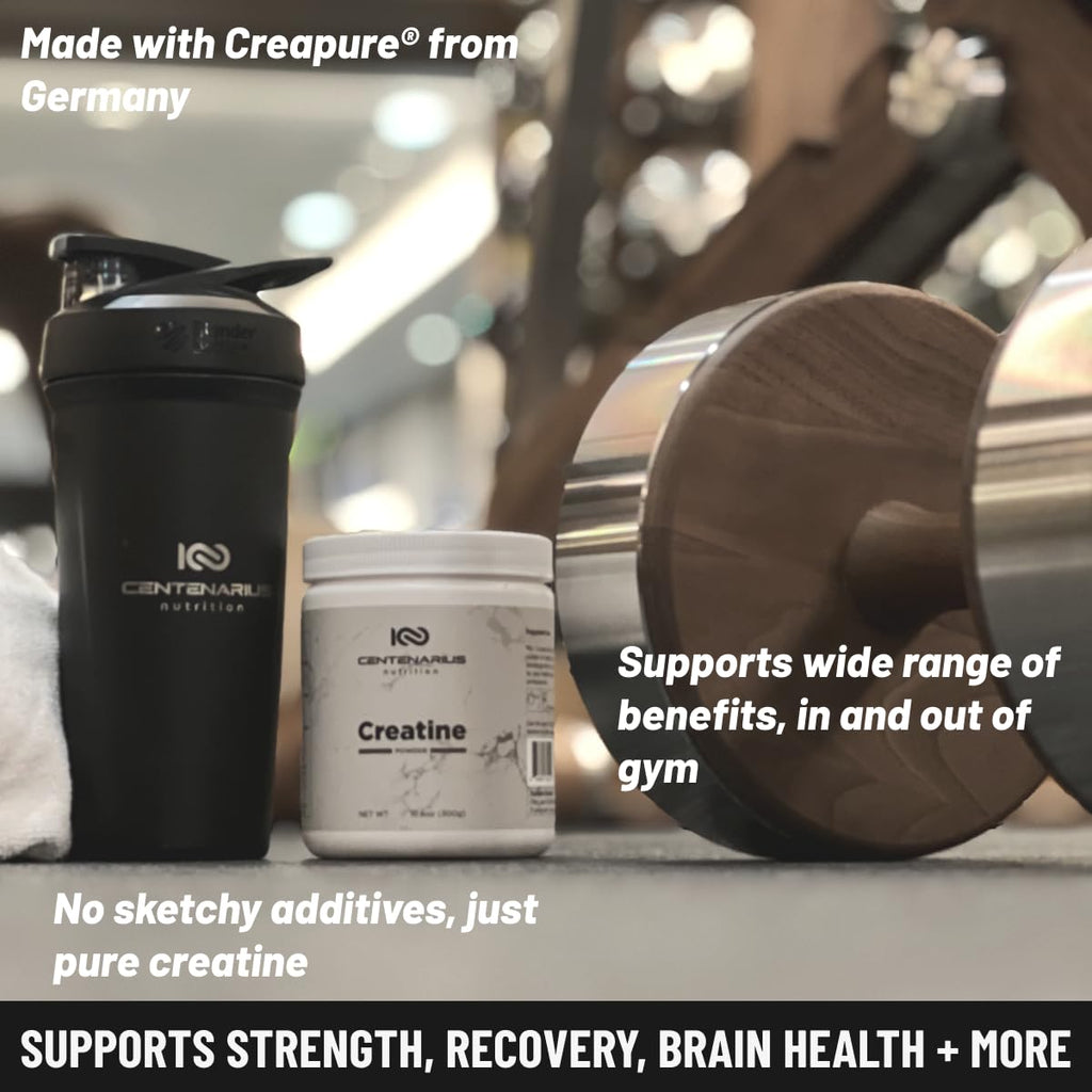Centenarius Nutrition Creapure® Creatine Monohydrate Powder – Unflavored Micronized for Strength & Endurance