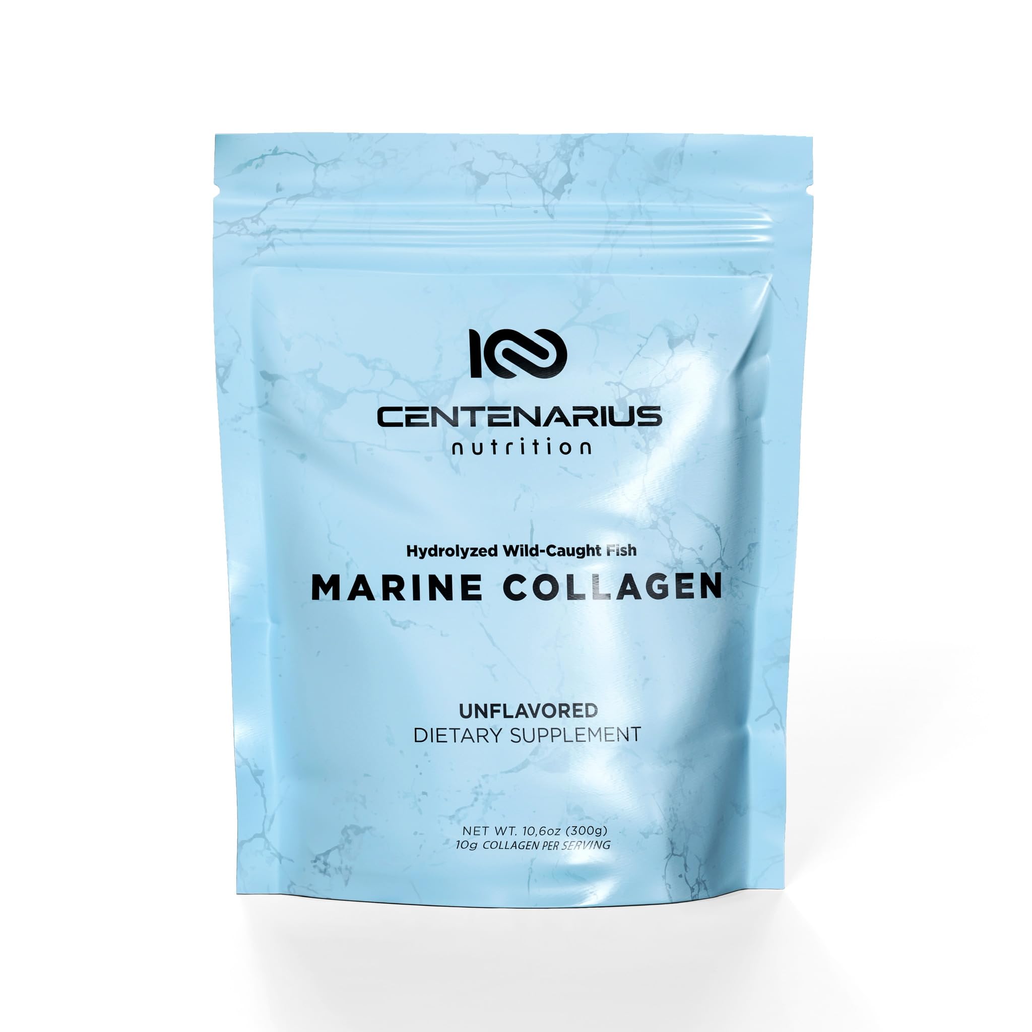 Centenarius Nutrition Hydrolyzed Marine Collagen Peptides — Wild-Caught Fish Collagen Powder (300g)