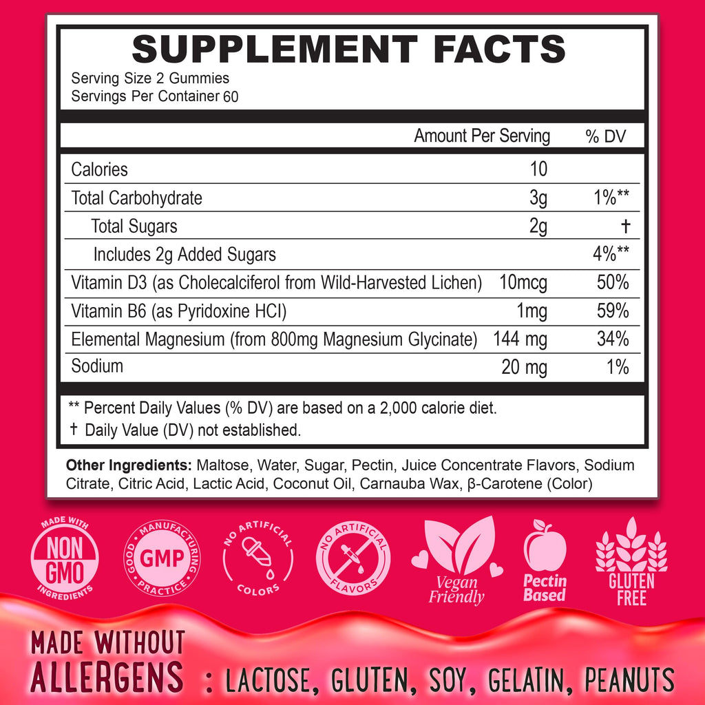 OH MY CHEWY Center-Filled Magnesium Glycinate Gummies 400MG – High Absorption, Gluten Free & Vegan – Sleep, Calm & Muscle Support – 120 Count