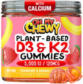 Center-Filled Vitamin D3 K2 Gummies - 60 Count | 5000 IU D3, 120 mcg K2, 120 mg Calcium - Vegan & Non-GMO