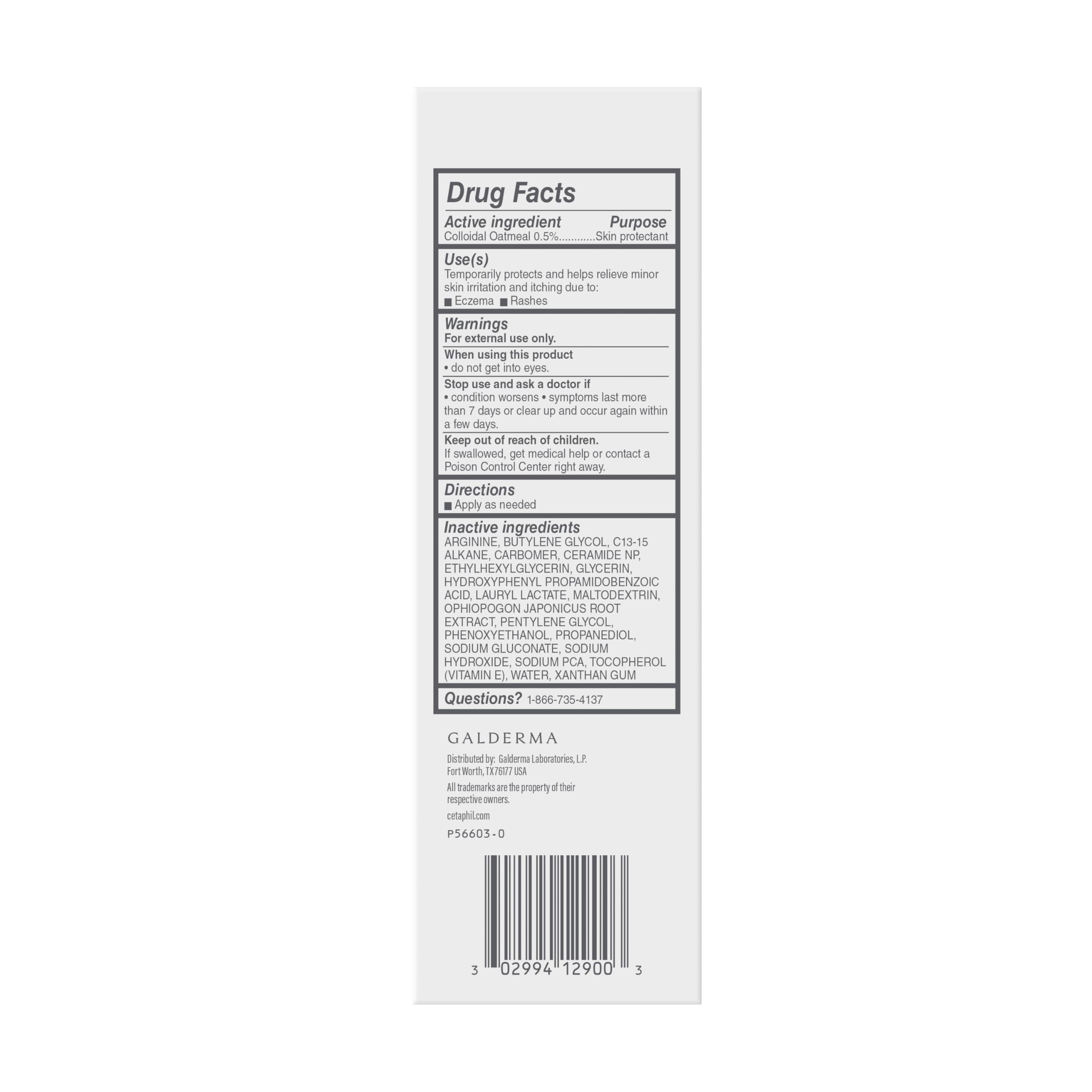 Cetaphil Eczema Restoraderm Itch Relief Gel — 0.5% Colloidal Oatmeal, Steroid-Free, 2 fl oz