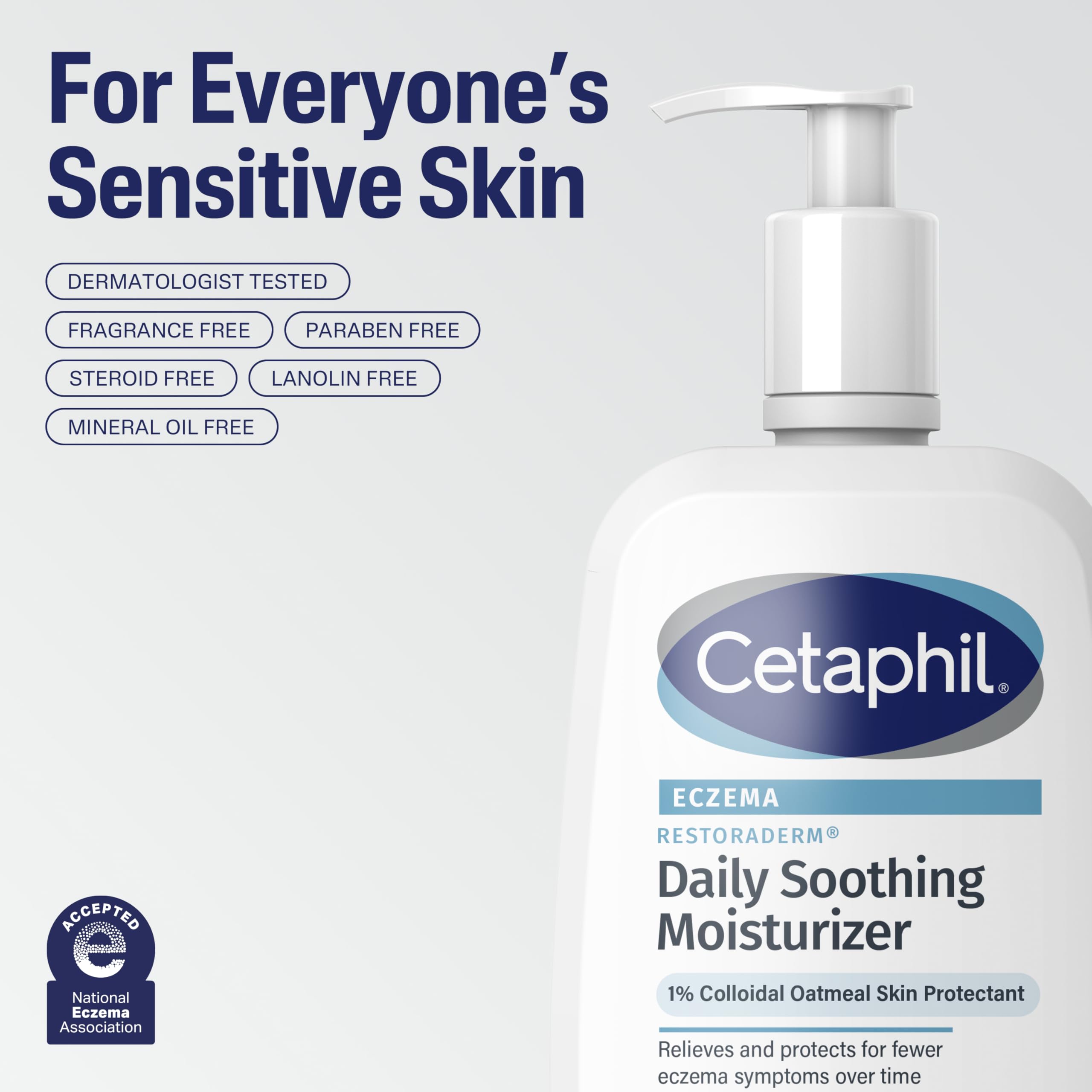 Cetaphil Restoraderm Soothing Moisturizer for Eczema-Prone Skin | 10 oz, Fragrance-Free