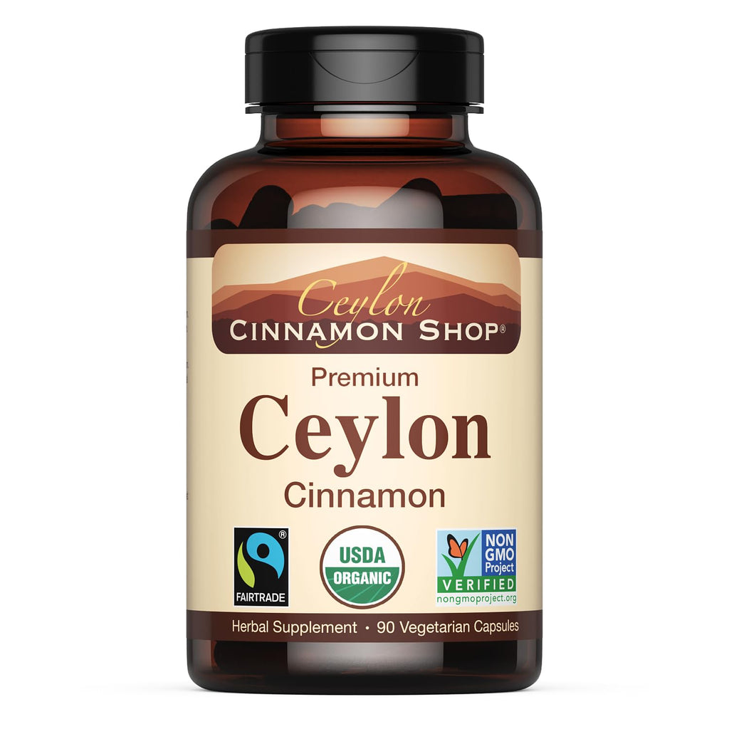 Ceylon Cinnamon Shop – Organic Ceylon Cinnamon Supplement, 90 Capsules