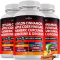 NEW AGE Ceylon Cinnamon Turmeric ACV Ginseng 14-in-1 Capsule – 180 Count