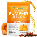 CFHQXSZ Pumpkin Seed Oil with Saw Palmetto Capsules — Cold Pressed, 300 Softgels for Prostate & Hair Health | Non-GMO, Soy Free, Gluten Free