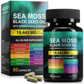 CFXYHNOX Sea Moss & Black Seed Oil Capsules with Ashwagandha – 60 Count (Plant-Based)