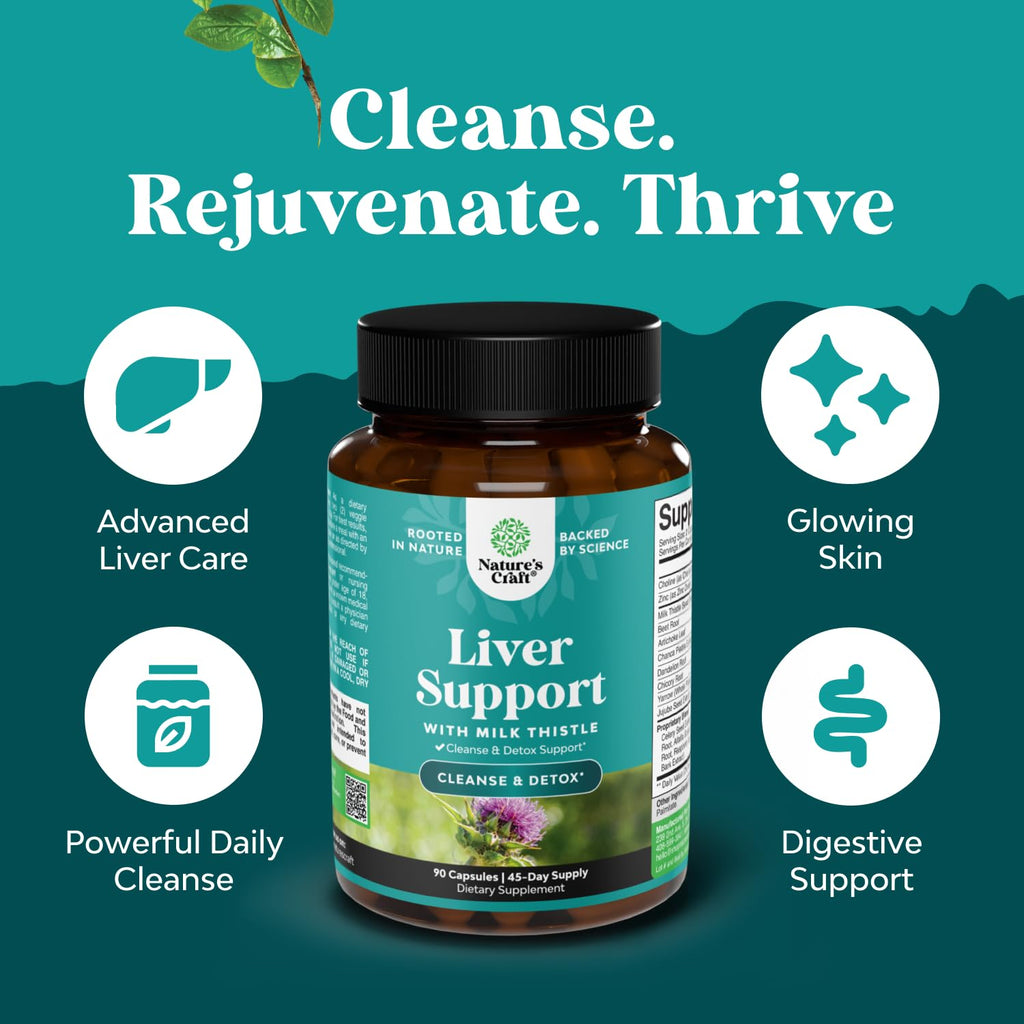 Liver Cleanse Detox & Repair 90 Capsules | Milk Thistle Liver Support