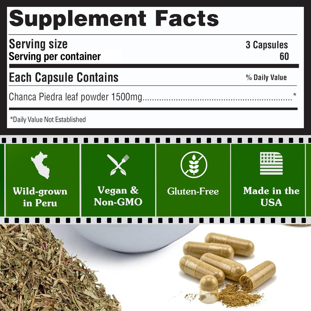 Chanca Piedra 360 Capsules – Stone Breaker, Kidney Detox & Gallbladder Support