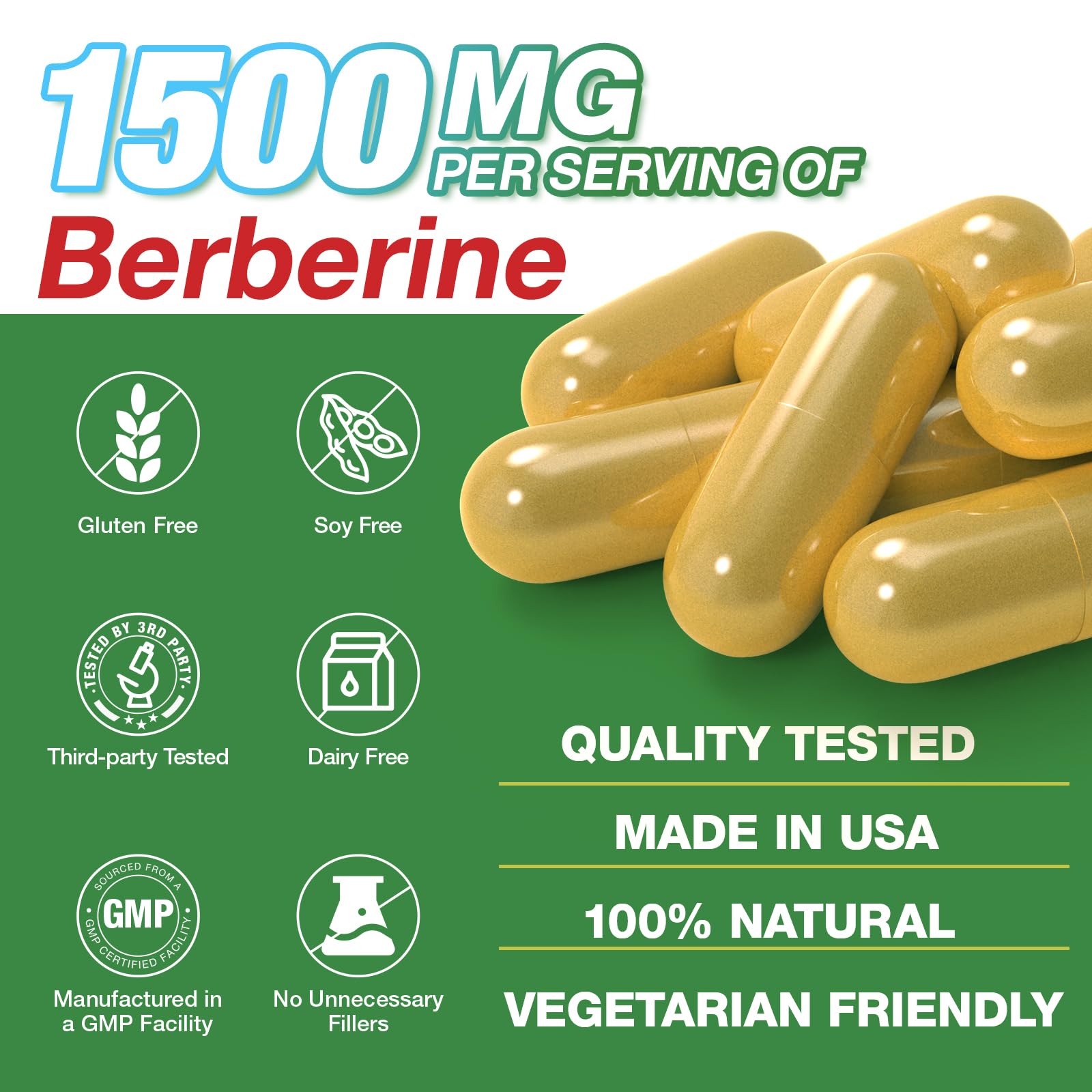 CHANUBITO Berberine 1500mg HCl 97% Purity – Premium 2-Pack, Non-GMO Vegan