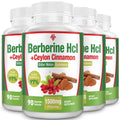 CHANUBITO 4-Pack Organic Berberine Supplement – High Potency Berberine HCl, Non-GMO