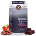 Charlotte's Web Stress Support Mushroom Gummies with Reishi, Ashwagandha & Rhodiola – Strawberry, 30 Servings
