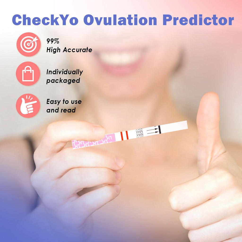 CheckYo 25 Pack Ovulation Test Strips – Accurate LH Surge Predictor Kit