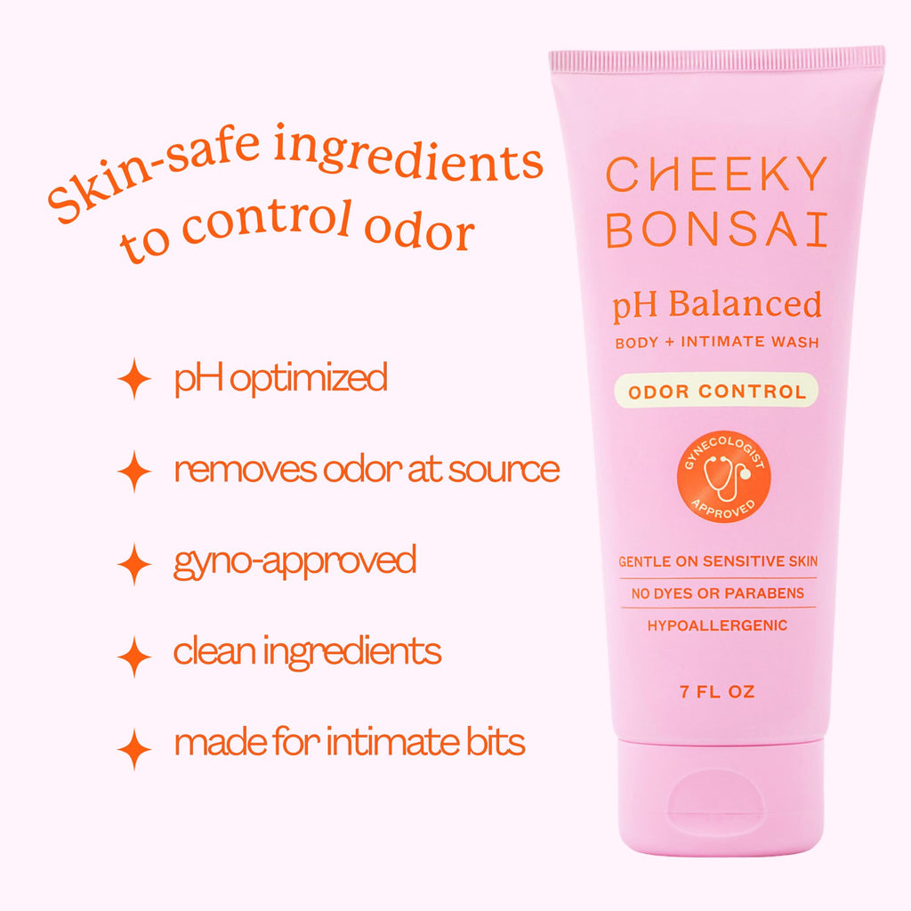 Cheeky Bonsai pH Balanced Feminine Wash for Women – Odor Control & Gentle on Sensitive Skin, 7 oz