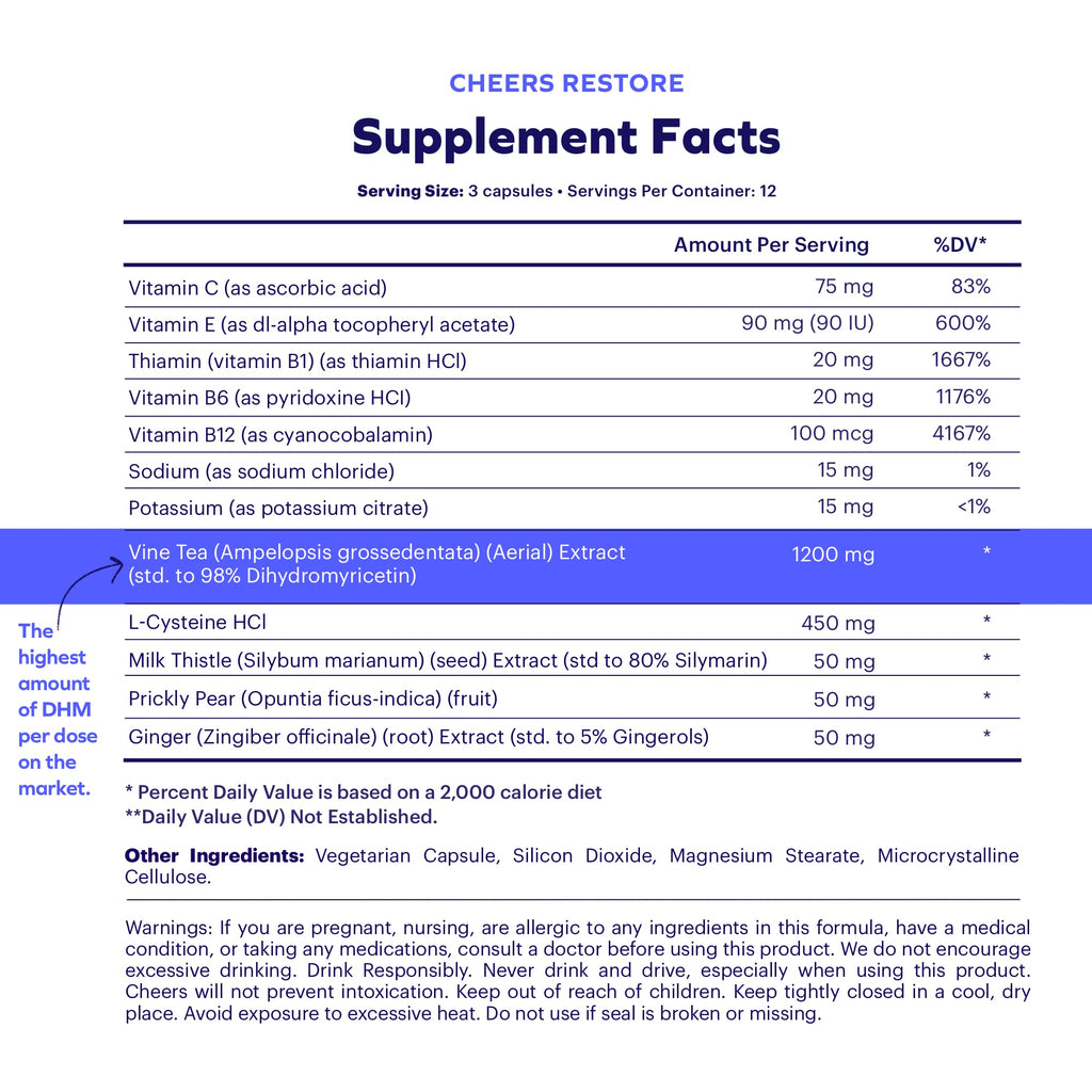 Cheers Liver Combo: Restore After Drinking + Daily Protect | DHM, Milk Thistle, Prickly Pear