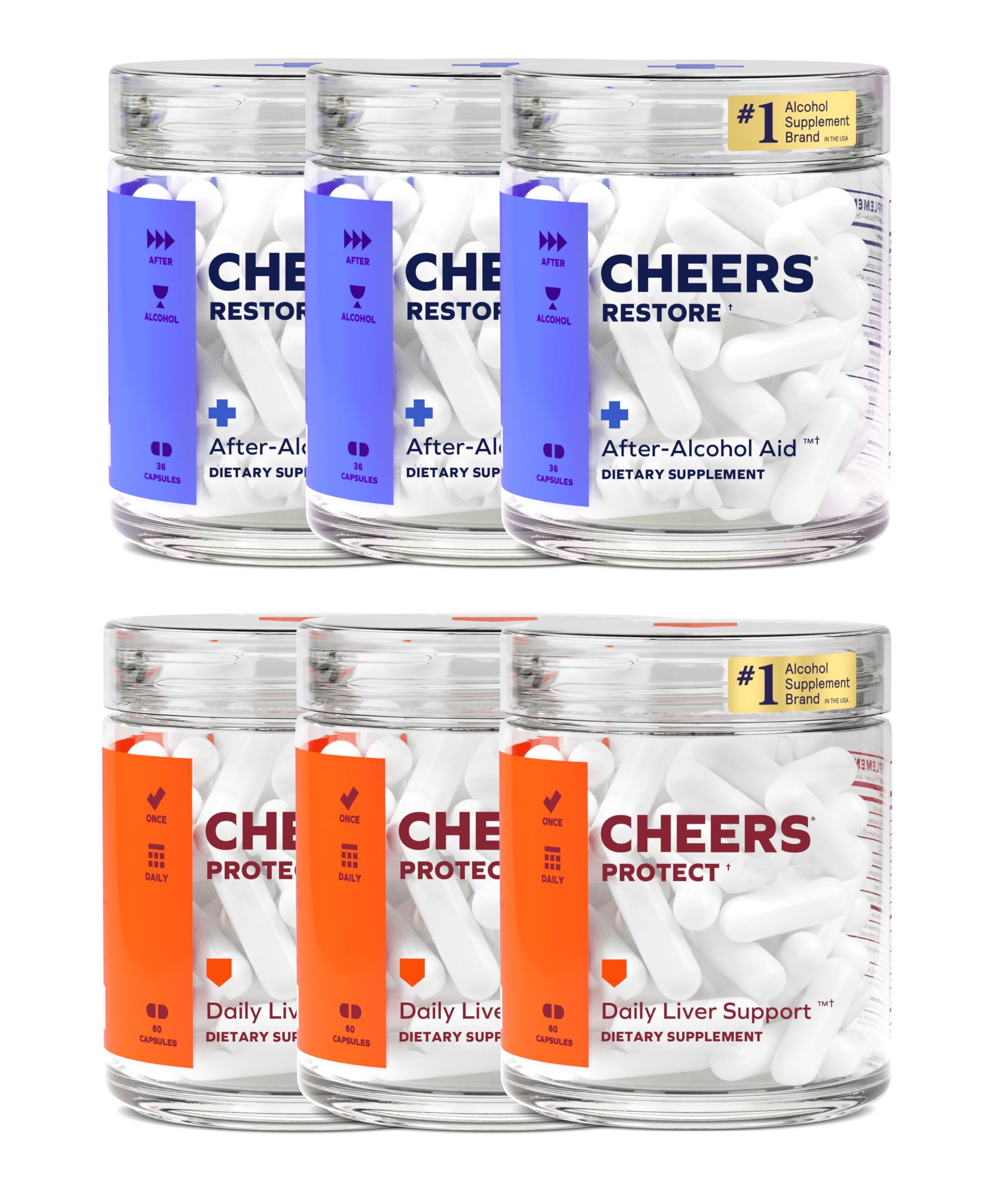 Cheers Liver Combo: Restore After Drinking + Daily Protect | DHM, Milk Thistle, Prickly Pear