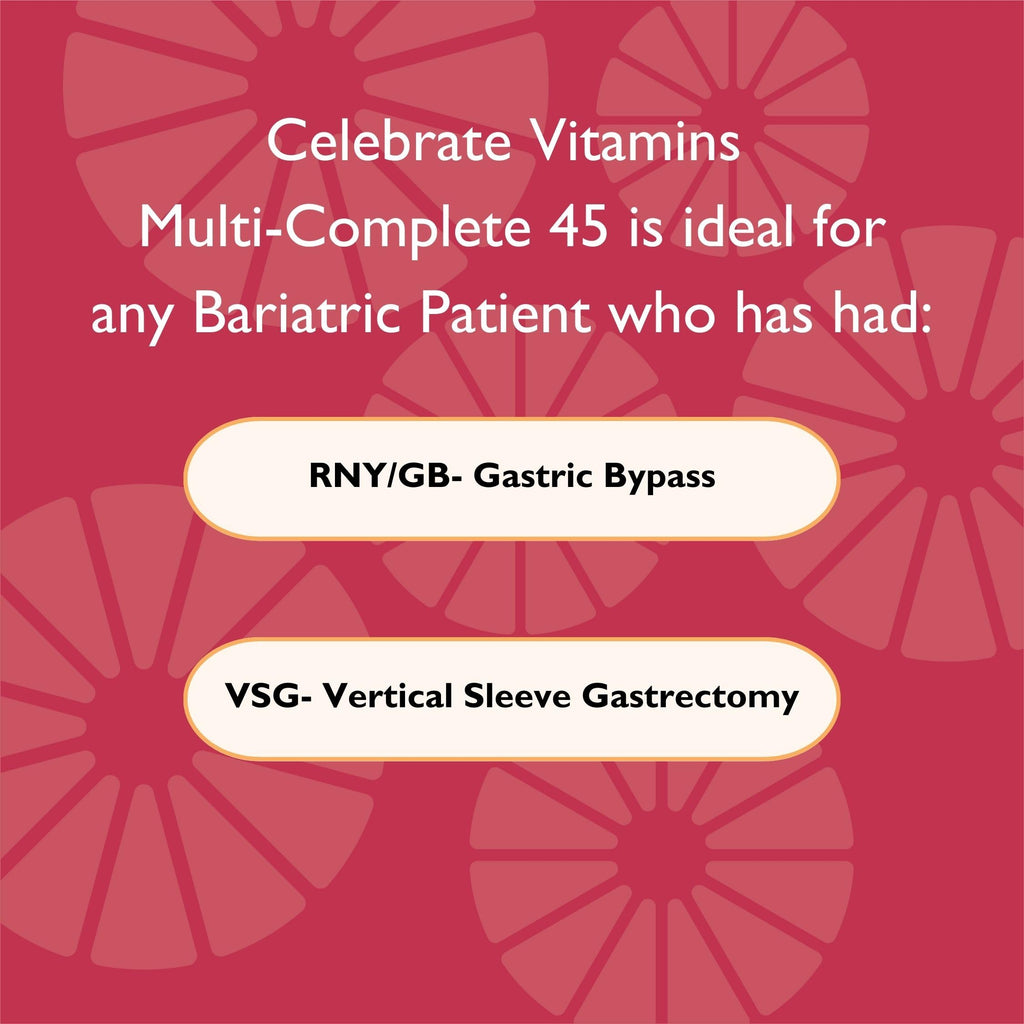 Celebrate Vitamins Multi-Complete 45mg Iron – Bariatric Multivitamin (180 Capsules)