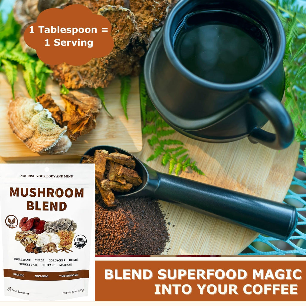 Cherie Sweet Heart 7 Mushroom Extract Powder – Organic Superfood