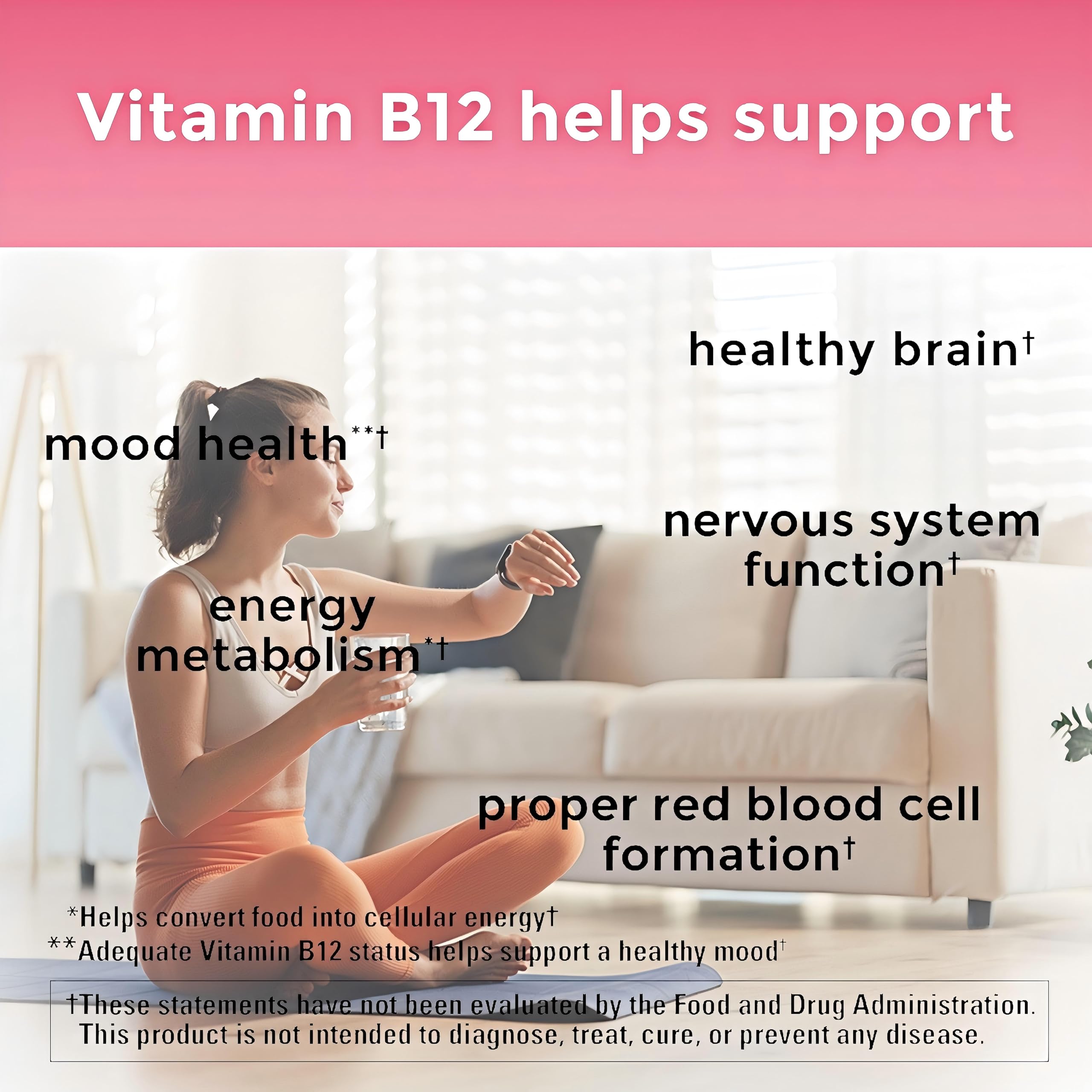 Cherry Flavored Vegan B12 1000 mcg Methylcobalamin | 90 Gummies