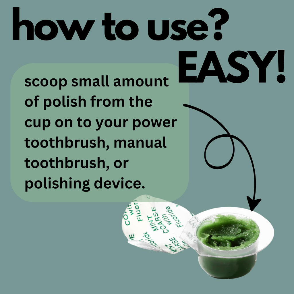 CHEVAUX Professional Strength Tooth Polish – Coarse Grit Mint (Pack of 10)