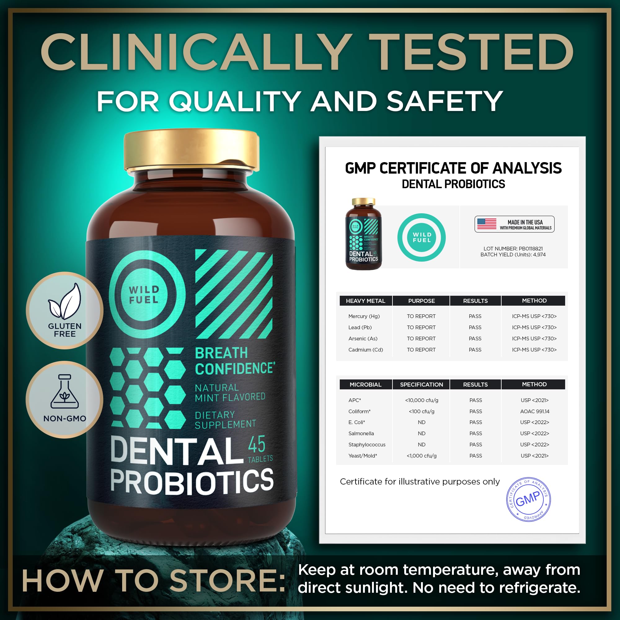 Oral Probiotics for Bad Breath | Dental Probiotics for Teeth & Gums | 3B CFU