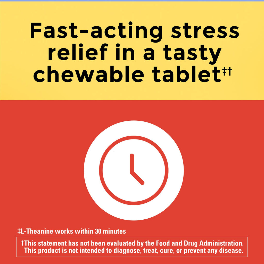 Nature Made L-Theanine 200mg Chewables – Stress Relief, 50-Day Supply