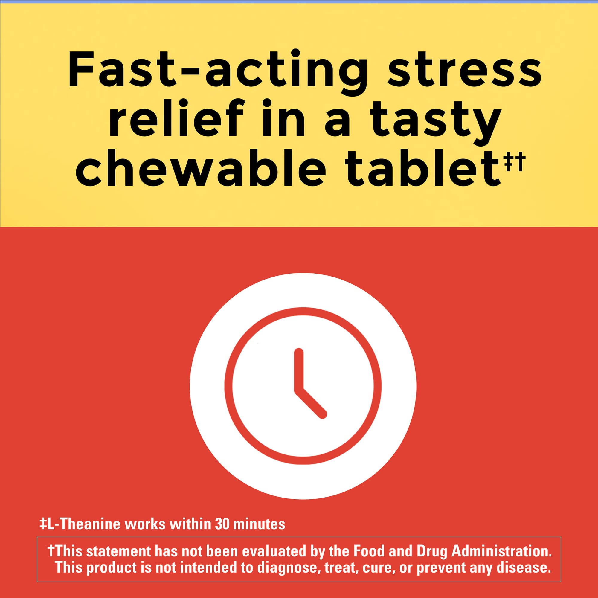 Nature Made L-Theanine 200mg Chewables – Stress Relief, 50-Day Supply