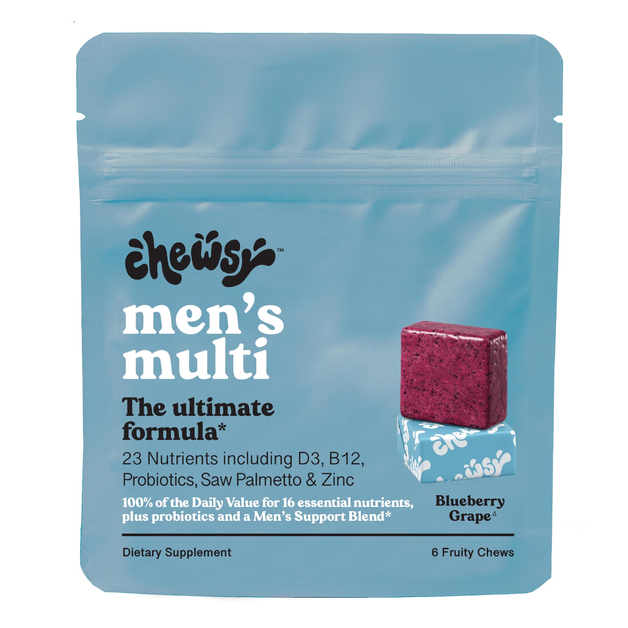 Chewsy Men's Multivitamin Chews – Immune & Energy Support | 6-Day Supply
