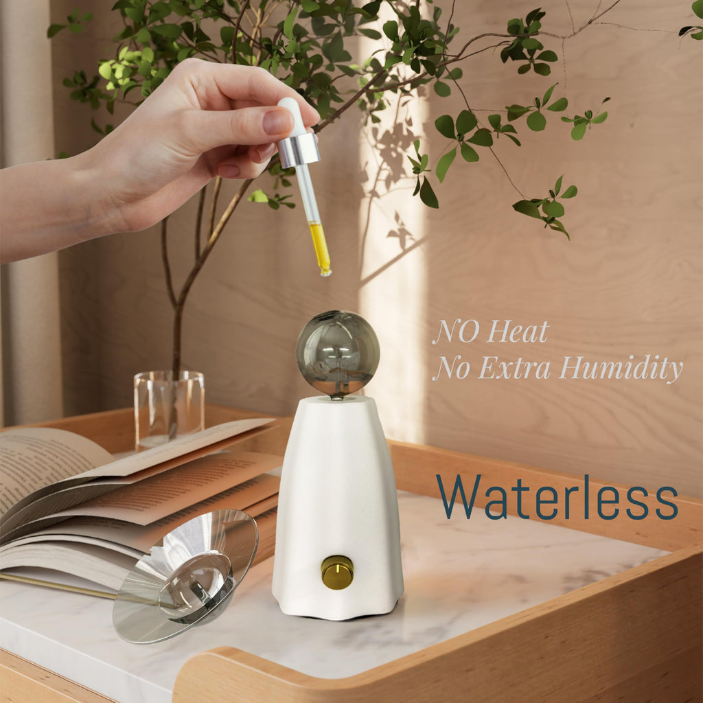 CHEZARTEMIS Scarecrow Glass Essential Oil Diffuser – Waterless, Rechargeable & Quiet