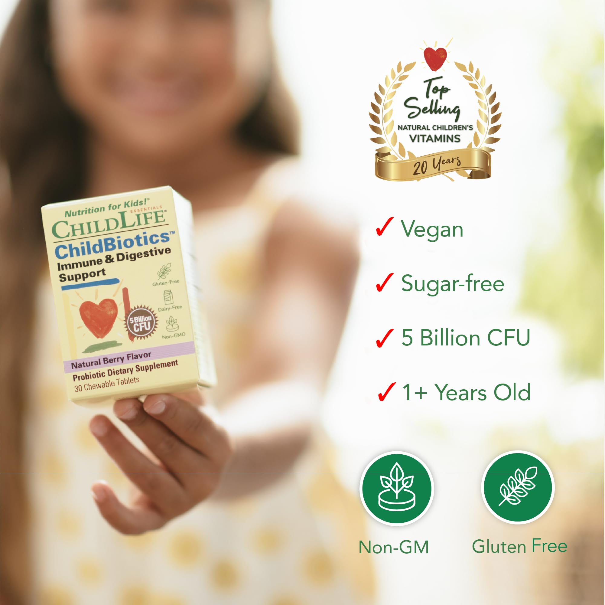 CHILDLIFE ESSENTIALS Childbiotics Probiotic for Kids | Immune & Digestive Health
