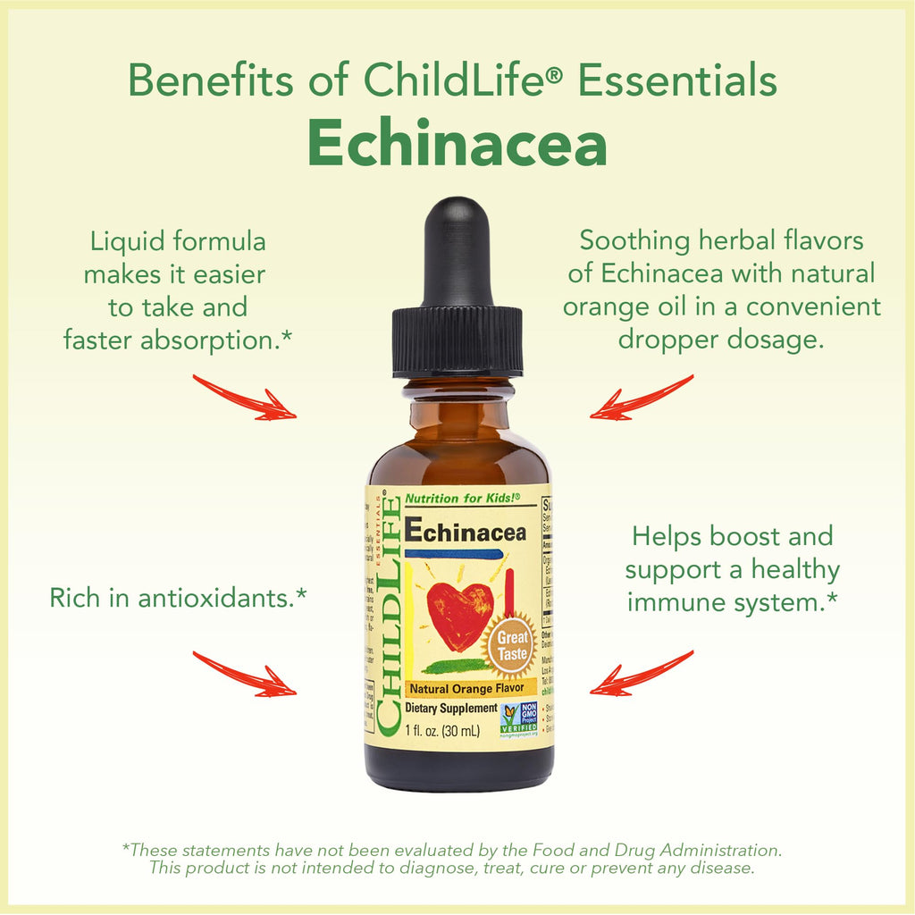 CHILDLIFE ESSENTIALS Immune Support 3-Pack - Vitamin C, First Defense & Echinacea for Kids