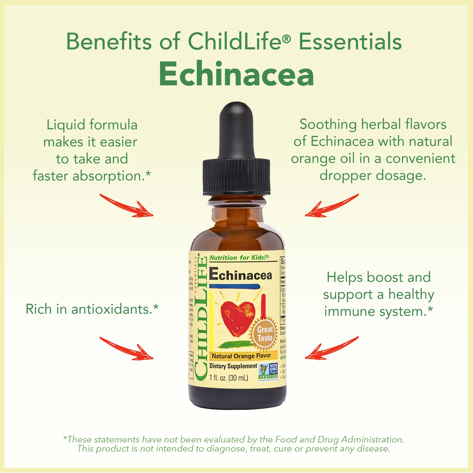 CHILDLIFE ESSENTIALS Immune Support 3-Pack - Vitamin C, First Defense & Echinacea for Kids