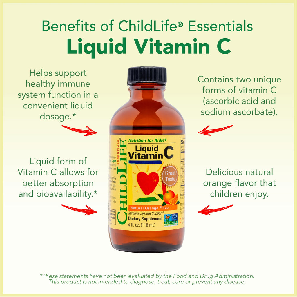 CHILDLIFE ESSENTIALS Immune Support 3-Pack - Vitamin C, First Defense & Echinacea for Kids