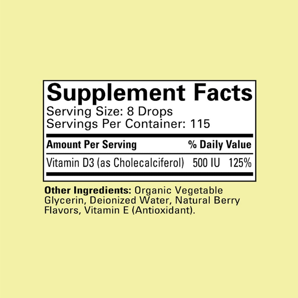 ChildLife Essentials Vitamin D3 Drops for Kids – 500 IU/Drop, 1oz Berry, 3-Pack