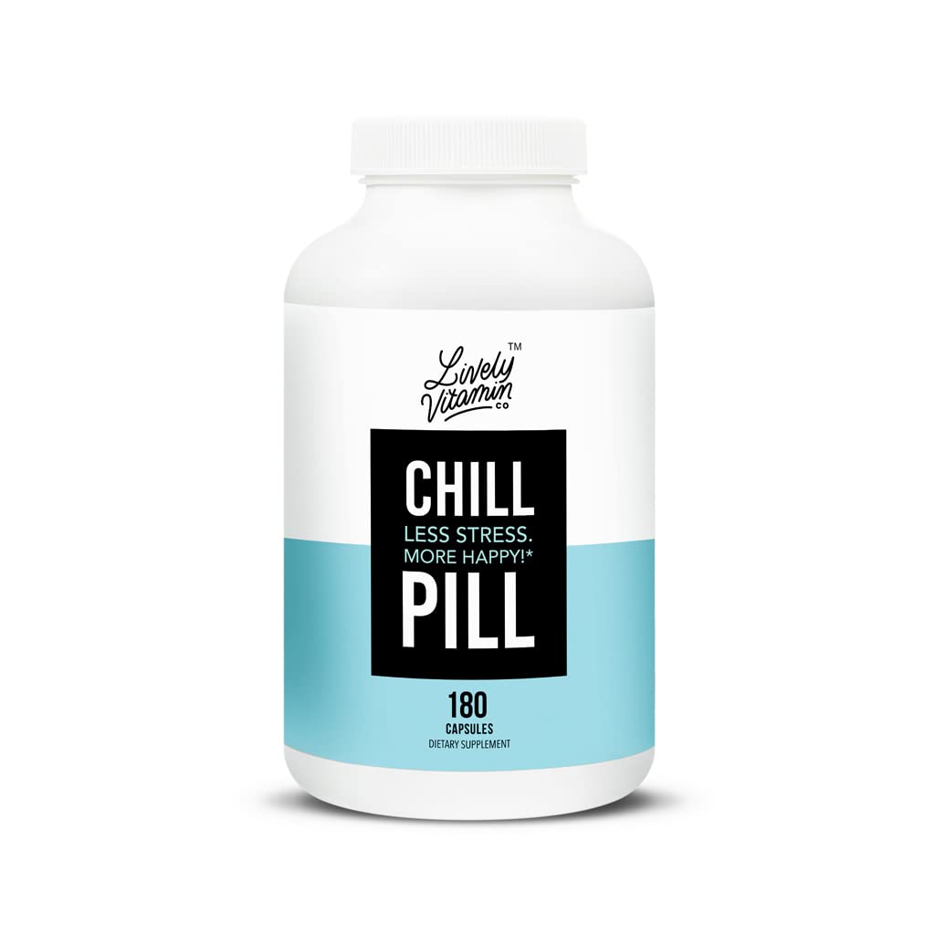 Chill Pill - Calm Mood, Relax & Restful Sleep | LIVELY VITAMIN CO. - 180 Vegan Capsules