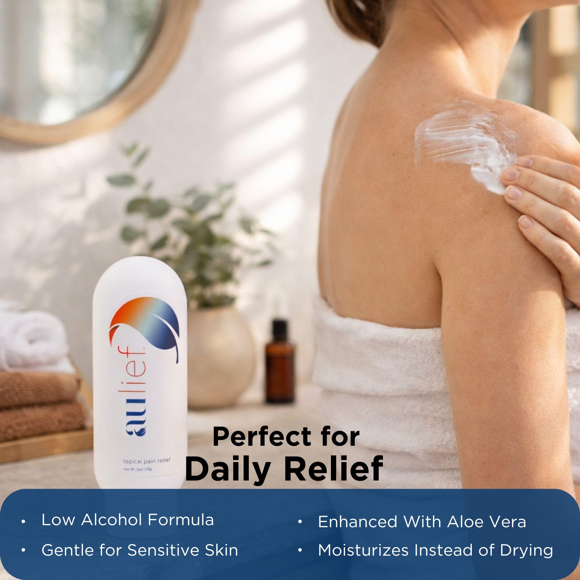 China-Gel Aulief Pain Relief Cream – Joint & Muscle Rub, Dye-Free Gel, 128 oz