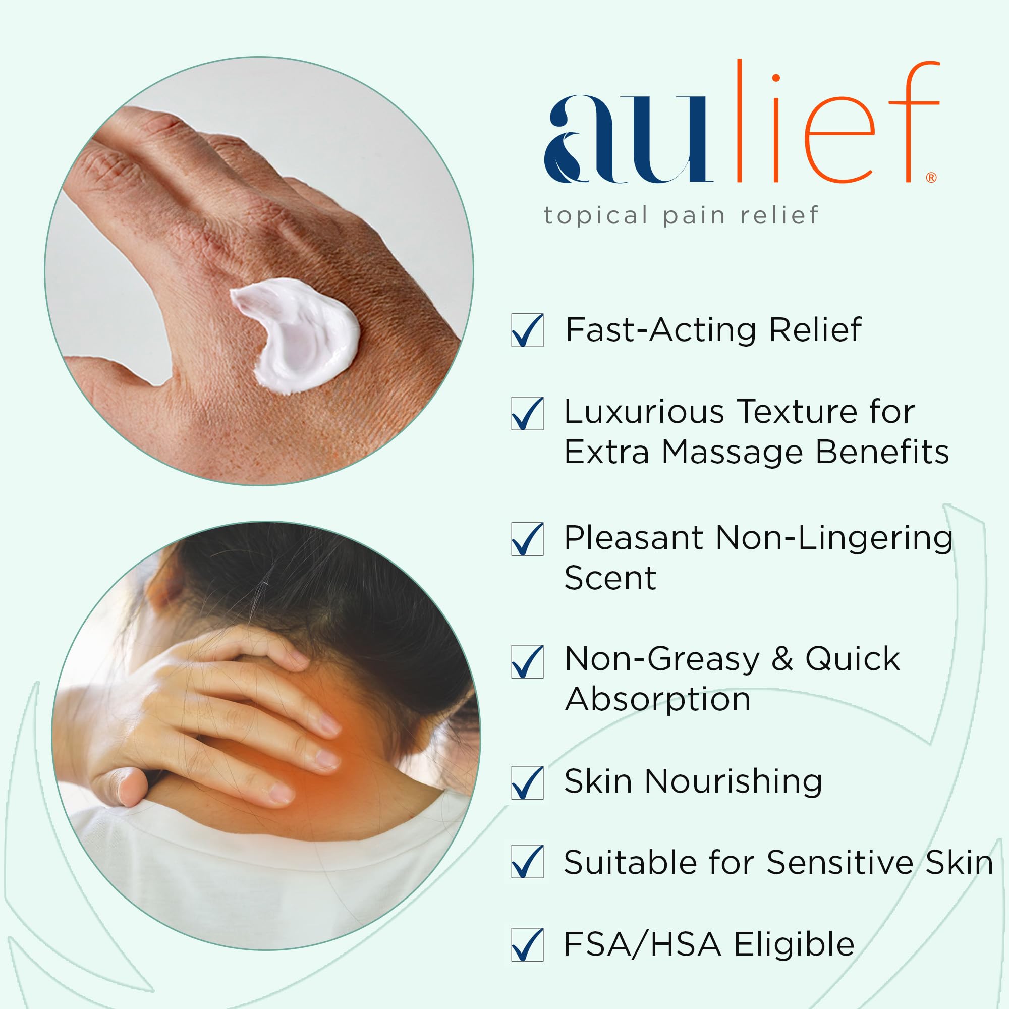 China-Gel Aulief Pain Relief Cream – Joint & Muscle Rub, Dye-Free Gel, 128 oz