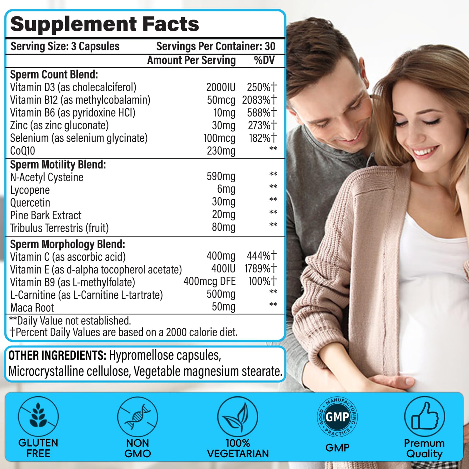 Chisytkiy Male Fertility Supplements — 90 Caps (Maca, Zinc, CoQ10)