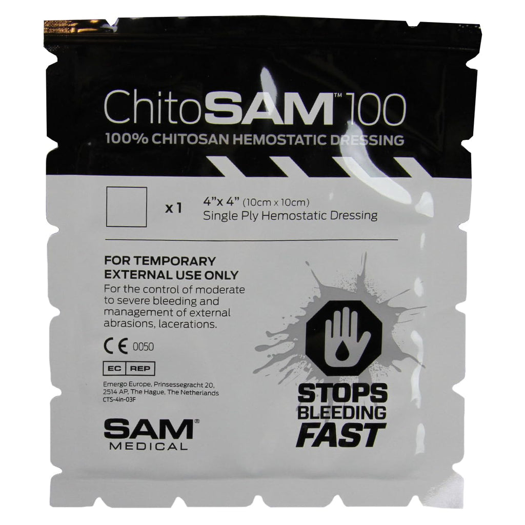 Chito-SAM 100 4\" X 4\" - Pure Chitosan Hemostatic Dressing