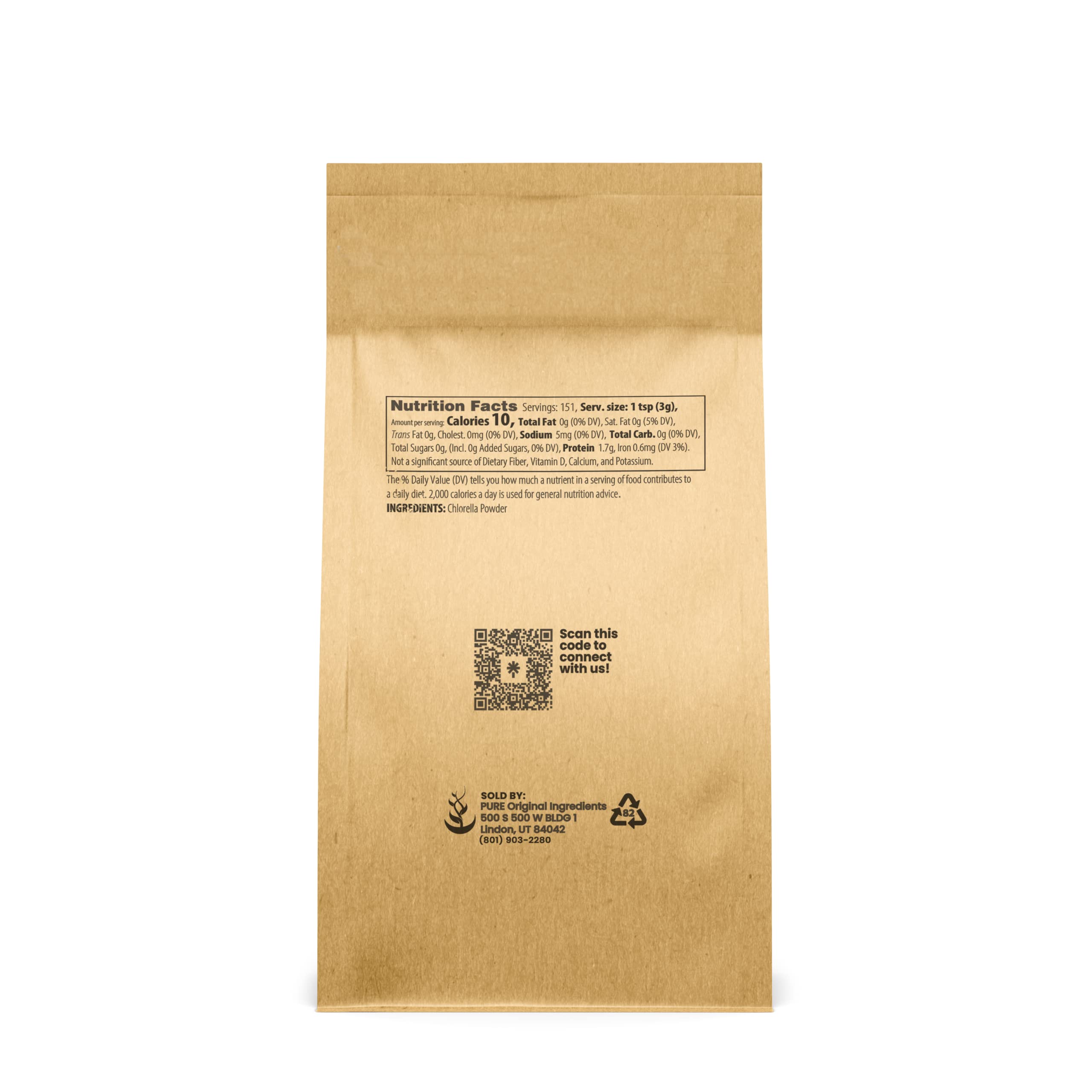 PURE ORIGINAL INGREDIENTS Chlorella Powder (16 Ounce)