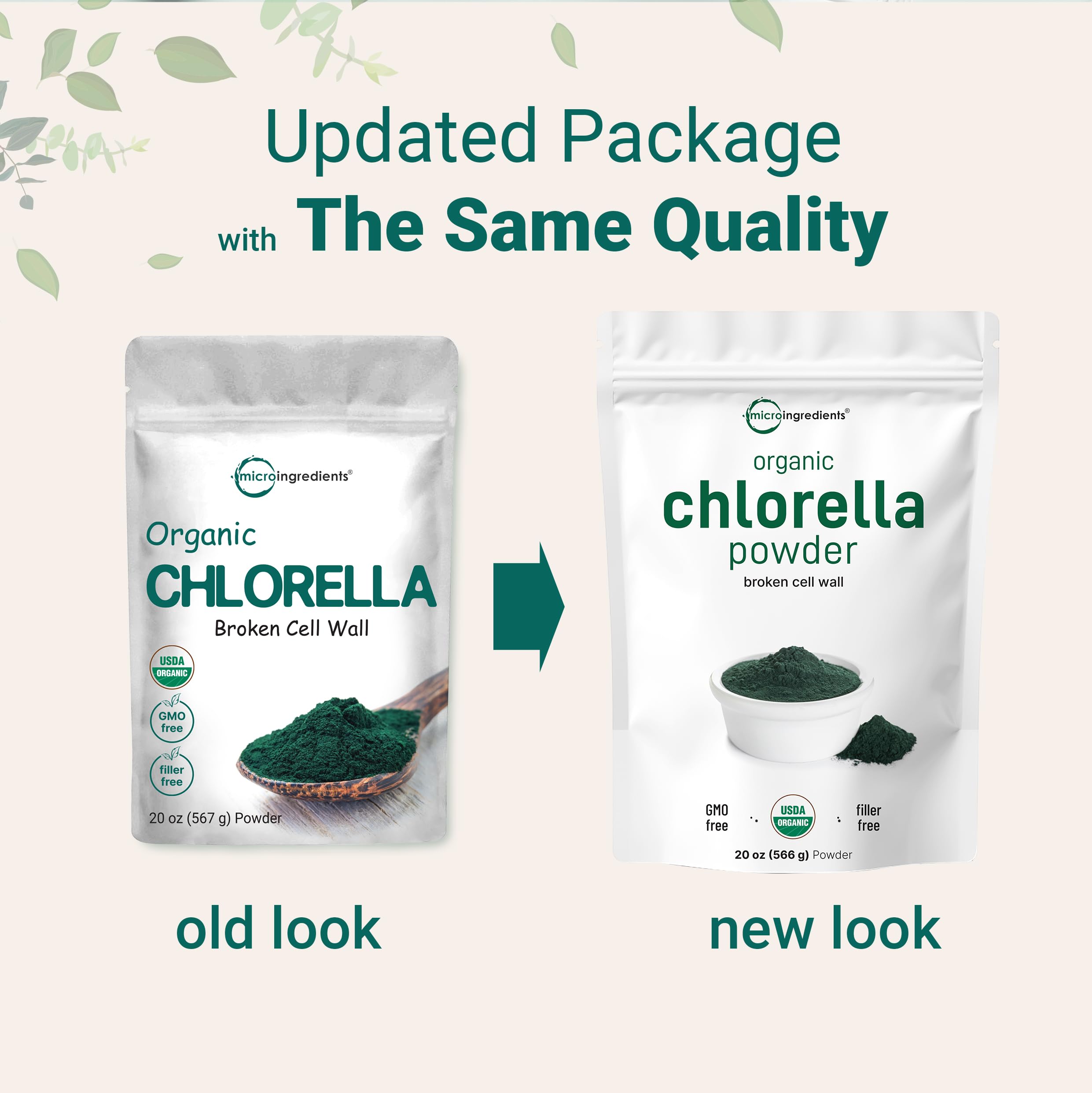 Micro Ingredients Organic Chlorella Powder – 20 oz | Broken Cell Wall | Vegan & Non-GMO