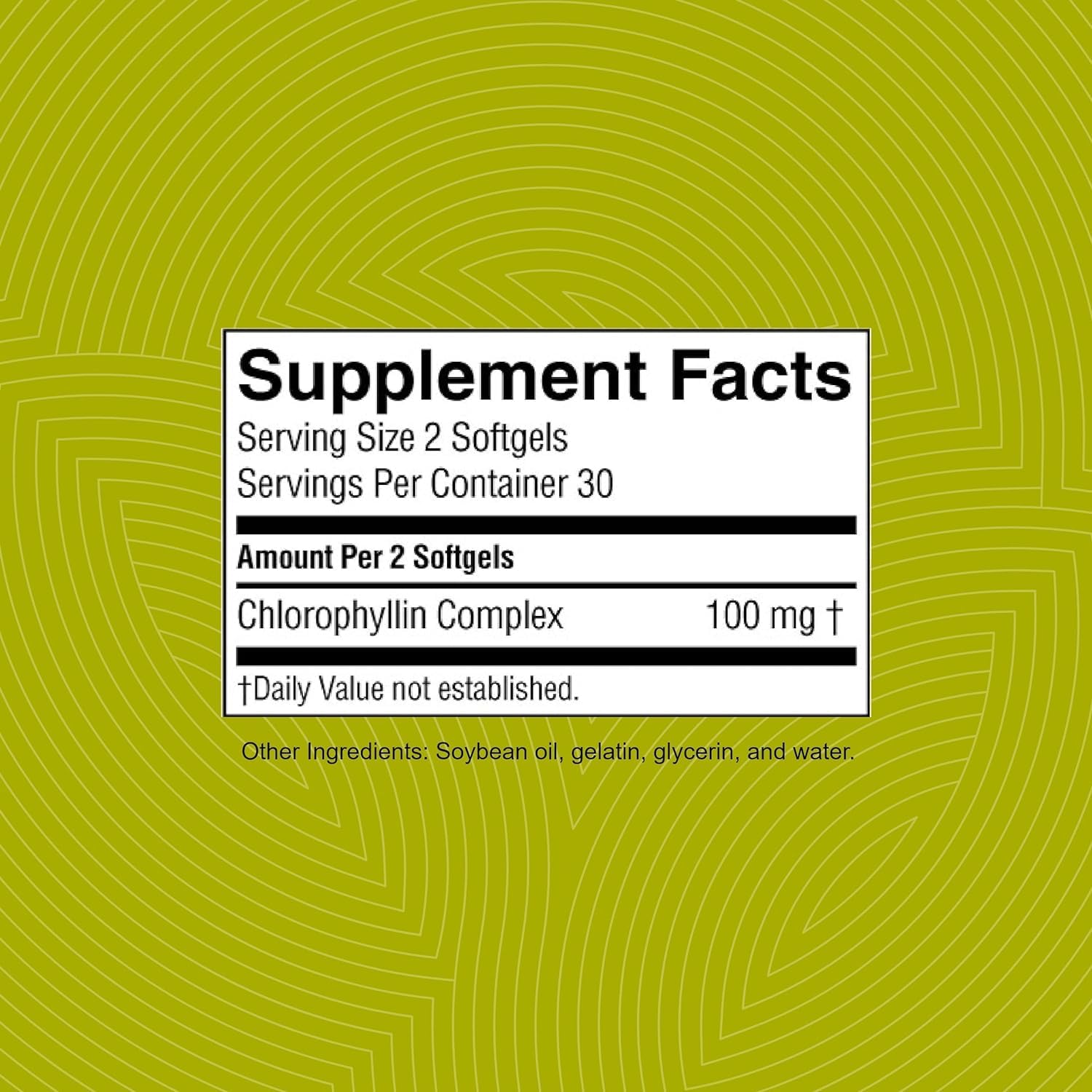 Nature's Sunshine Chlorophyll 60 Softgel Capsules – Digestion, Immunity & Detox Support